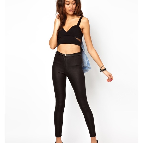 Black Mesh Crop Top - Picture 3 of 4