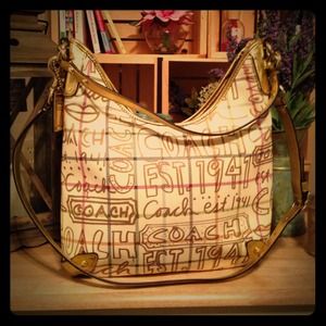 Authentic Like New Gold Coach Cross Body