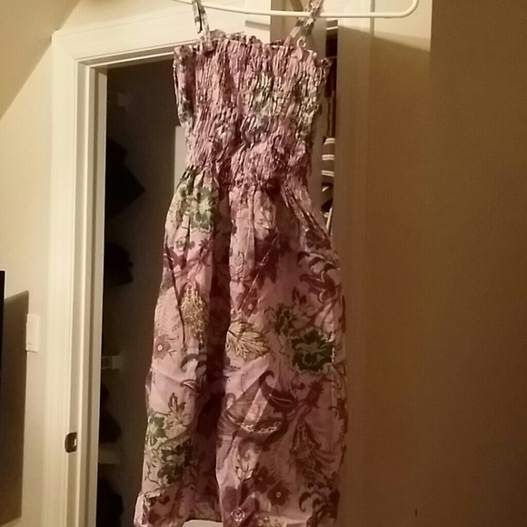 Lavender flower print tunic/dress