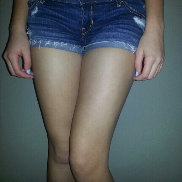 Blue jean shorts