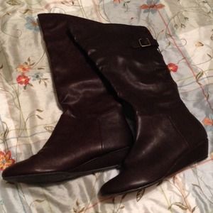 Brown riding boots