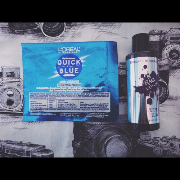 Loreal Bleach and Rage Purple Plum