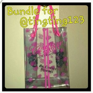 BUNDLE Juicy Couture Clear Tote + VS Bra