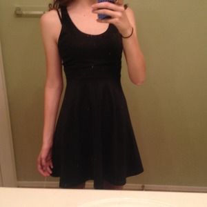 Black skater dress with bow back 🎀