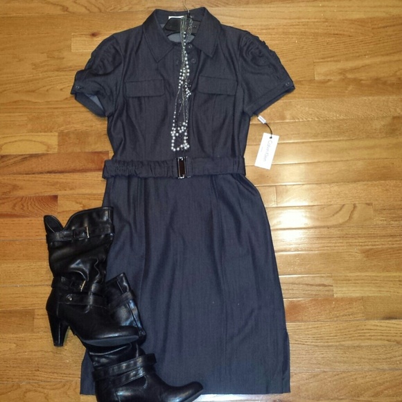Denim Dress w/ matte finish