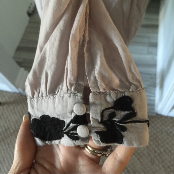 Grey and black floral boho blouse/tunic - Picture 4 of 4