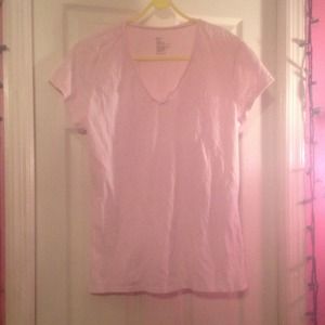 Oversized light pink v neck