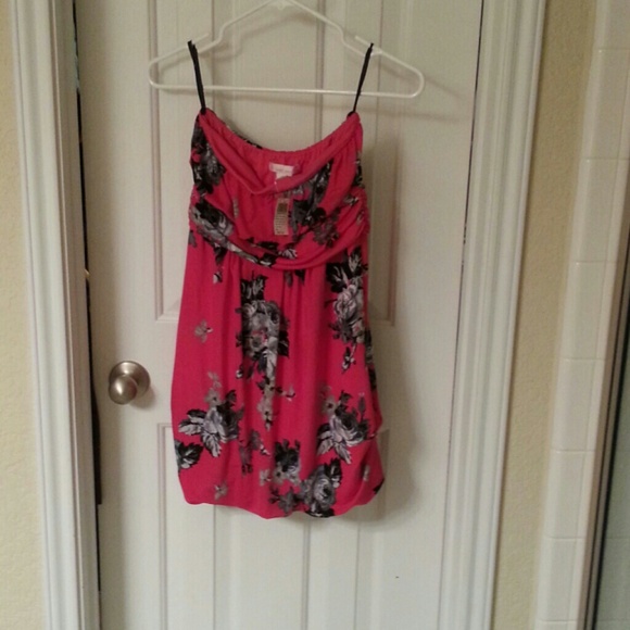 Wet Seal Floral Strapless dress