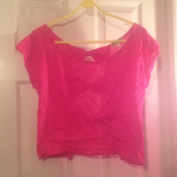 Hot pink crop top