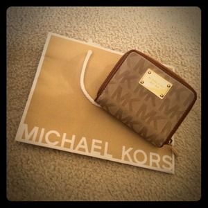 MK Signature Jacquard Wallet