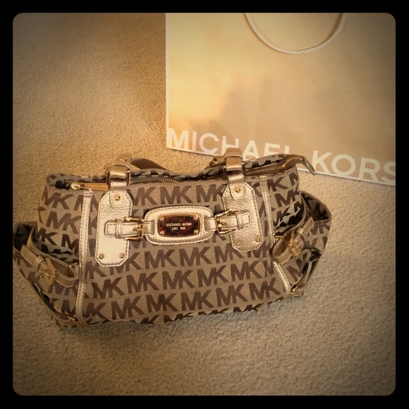 MK Signature Jacquard Purse