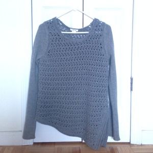 helmut lang asymmetric wool cashmere sweater