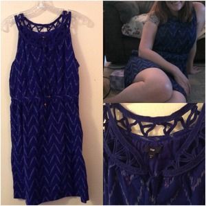 👾for eastcoastcd👾 Blue Ikat Print Dress