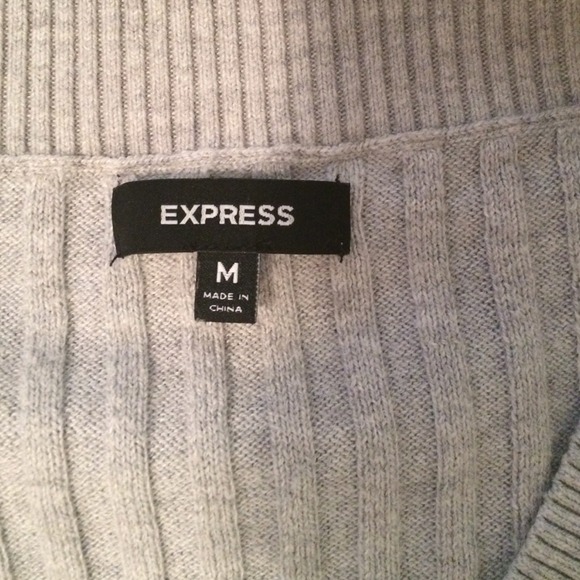 Grey ribbed soft sweater - Picture 2 of 2