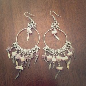 Silver and Purple earrings