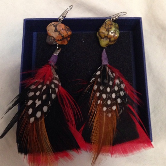 Feather earrings
