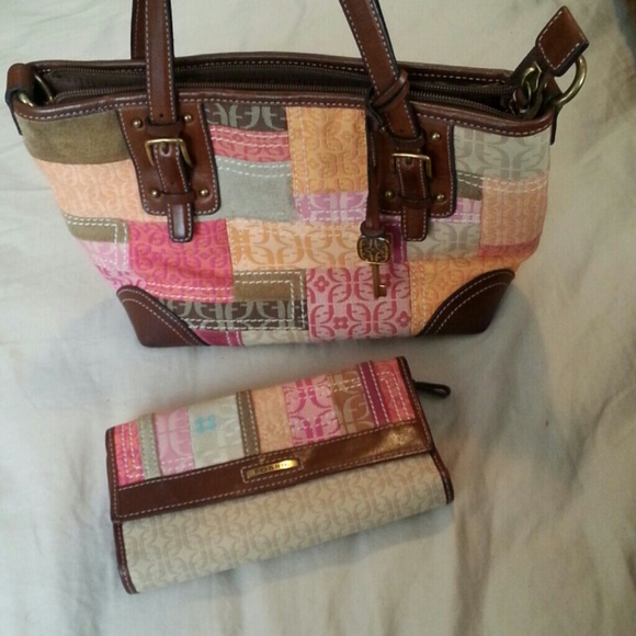 Fossil purse with matching wallet