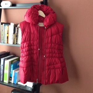 Michael Kors red down vest
