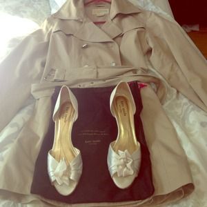 Michael Kors Trench coat Kate Spade shoes bundle
