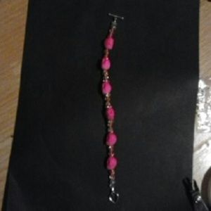 Handmade custom crystal and skull bracelet