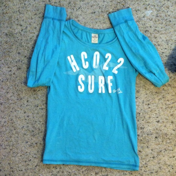 Aqua hollister fitted long sleeve shirt