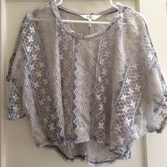 NWOT Black Poppy Lace Poncho