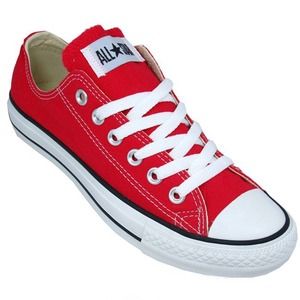 Red low top converse