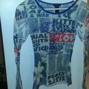 Newspaper styled shirt