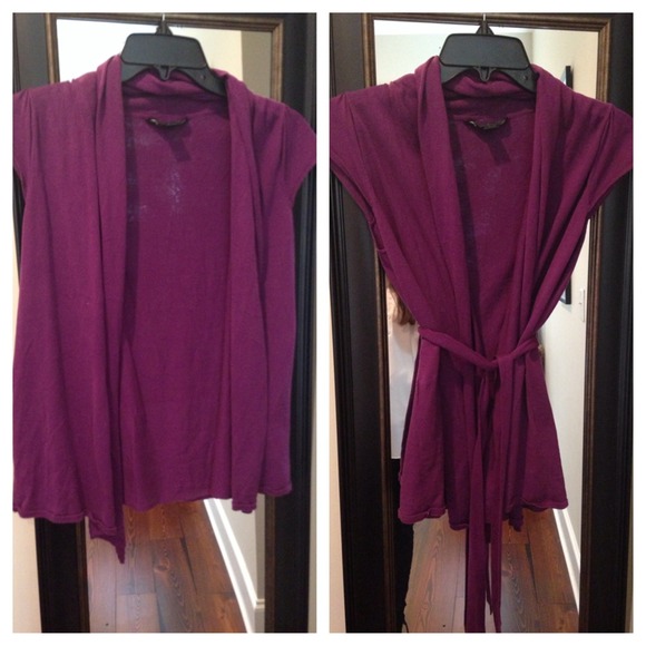 August silk purple cardigan