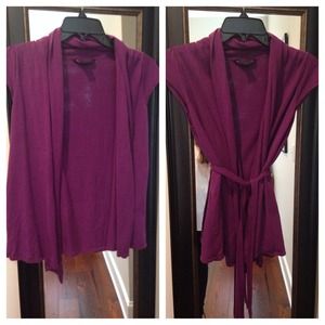 August silk purple cardigan
