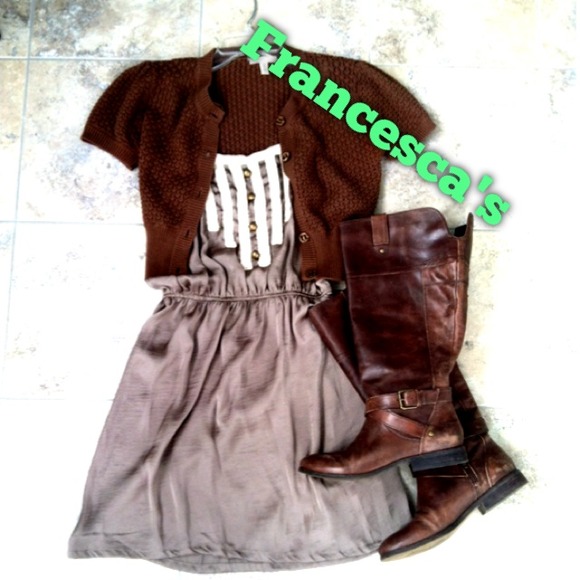 Francesca's Collection Olive Green Dress