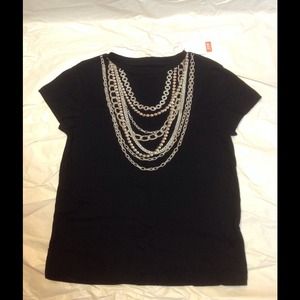 🎽Fashionable T-shirt with necklace print🎽