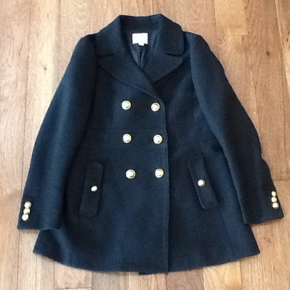 LOFT Jackets & Blazers - HOLD Black Double Breasted Coat LIKE NEW