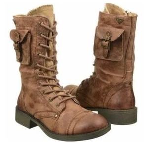 Brown ankle combat boots :)