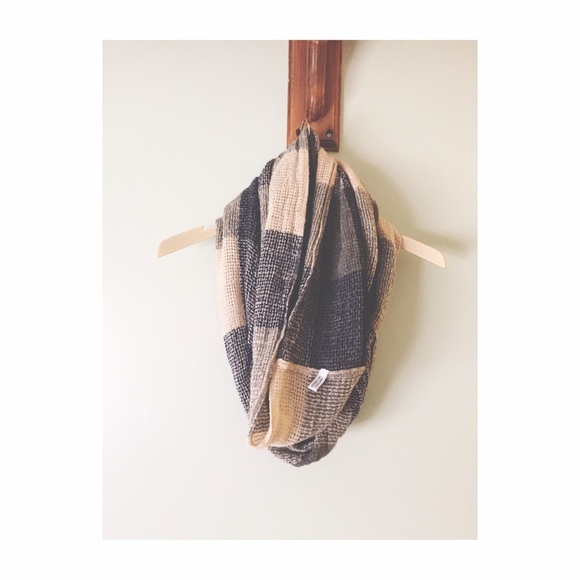 Accessories - Blue Check Infinity Scarf