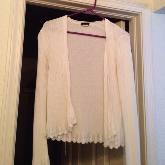 White cardigan