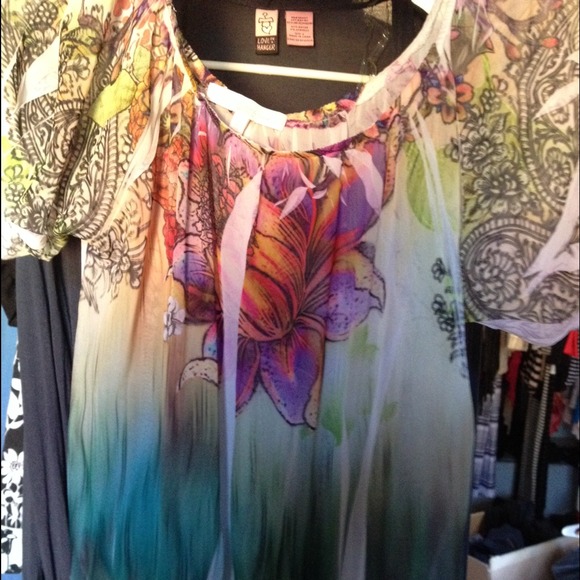 Multi Color Lace Shirt - Picture 1 of 3