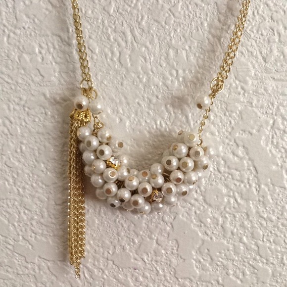 Gold pearl necklace - Picture 1 of 2