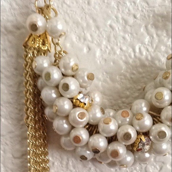 Gold pearl necklace - Picture 2 of 2