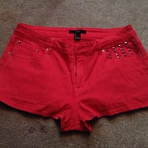 Coral studded shorts