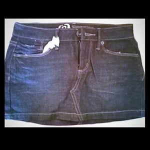 Denim mini skirt