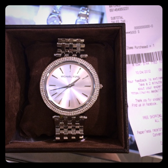 Silver studded Michael Kors watch
