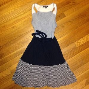 Forever 21 Multi Colored Striped Tie Dress