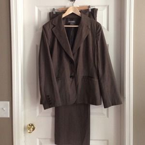 Brown Pinstripe Fully Lined 2-Button Suit