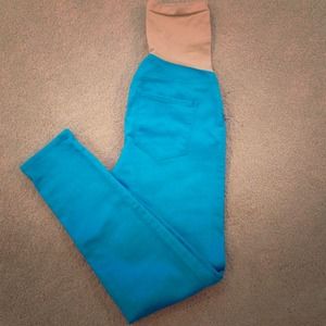 Turquoise Maternity Skinny Jeans