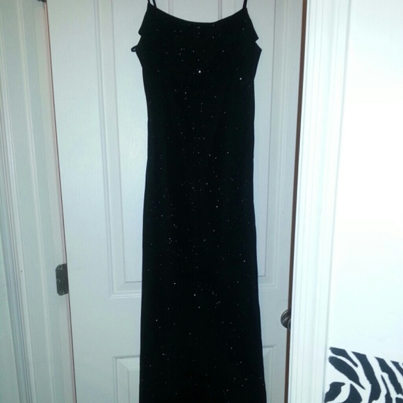 Black sparkly evening gown