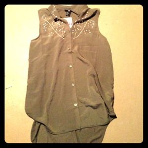 Green Dazzled long tank