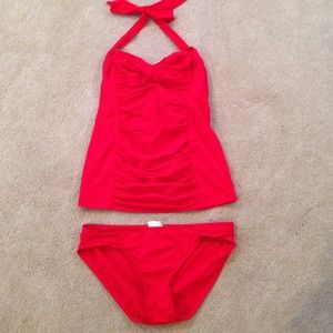 A Pea in the Pod Red Maternity Swimsuit