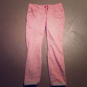Pink cheeta print  Capri pants
