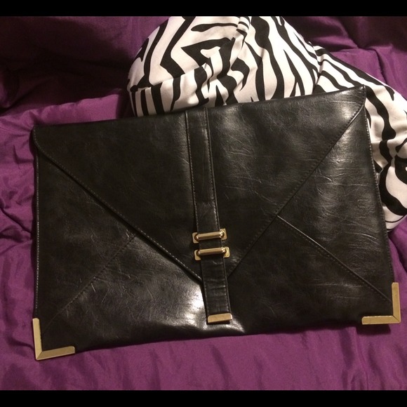 Handbags - Large Black envelope clutch